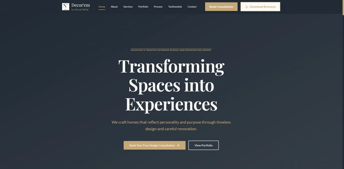 Decor by Sonya Mehta — Interior Design project by Business Volunteers